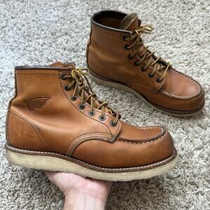 Red Wing 10875 Heritage Classic Moc Toe Soft Toe Boots Made In USA Mens Size 8.5
